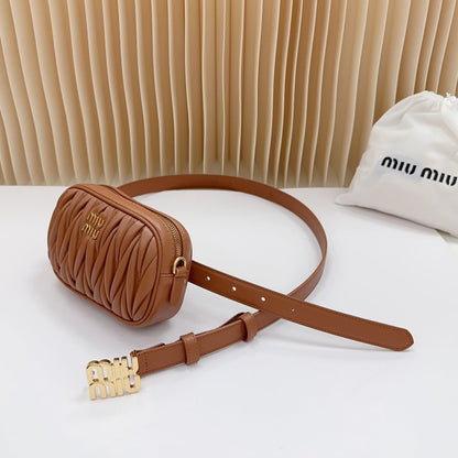 Miu Miu Matelassé Leather Belt Bag