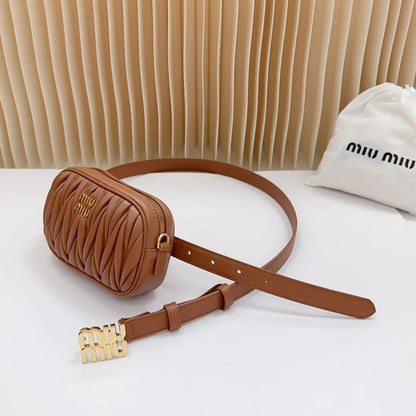 Miu Miu Matelassé Leather Belt Bag