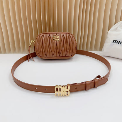 Miu Miu Matelassé Leather Belt Bag