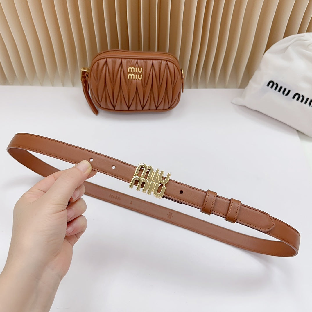 Miu Miu Matelassé Leather Belt Bag