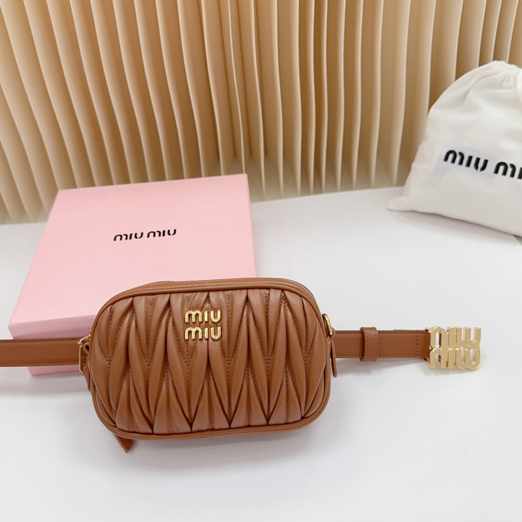 Miu Miu Matelassé Leather Belt Bag