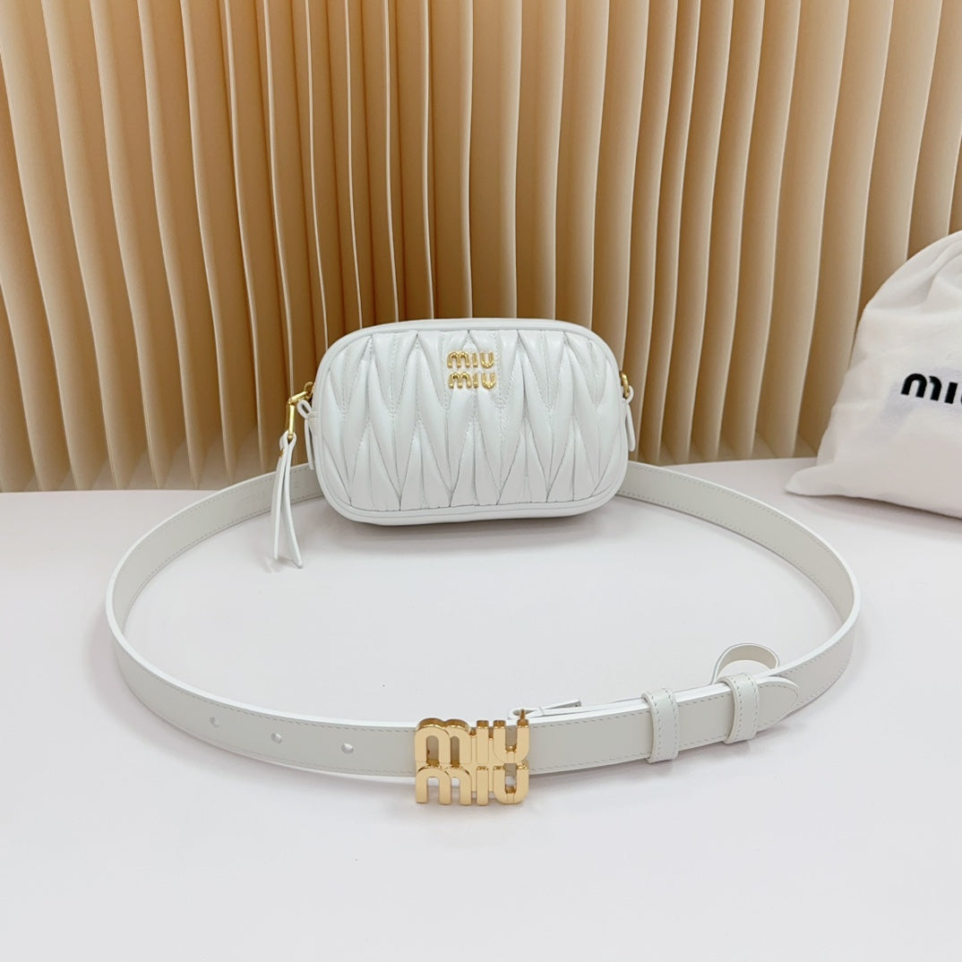 Miu Miu Matelassé Leather Belt Bag