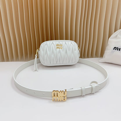 Miu Miu Matelassé Leather Belt Bag
