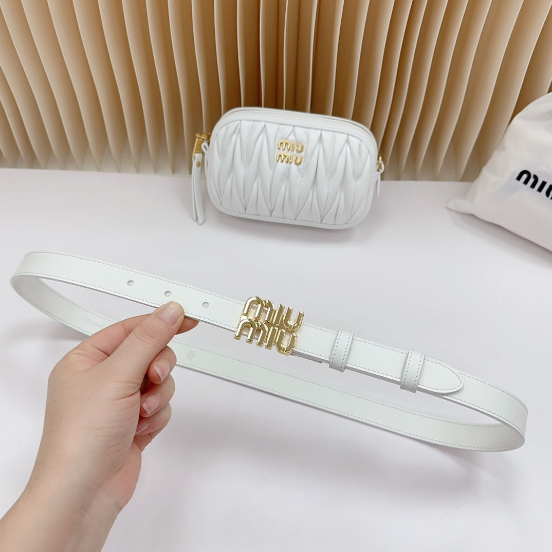 Miu Miu Matelassé Leather Belt Bag