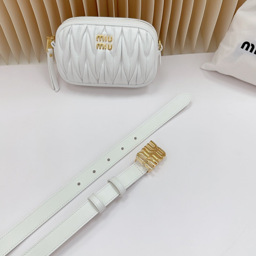 Miu Miu Matelassé Leather Belt Bag