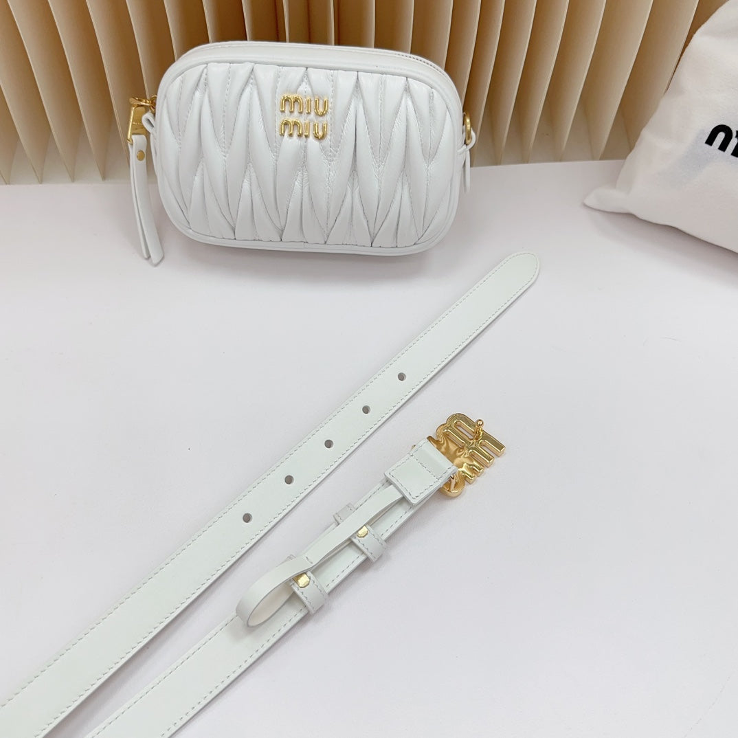 Miu Miu Matelassé Leather Belt Bag