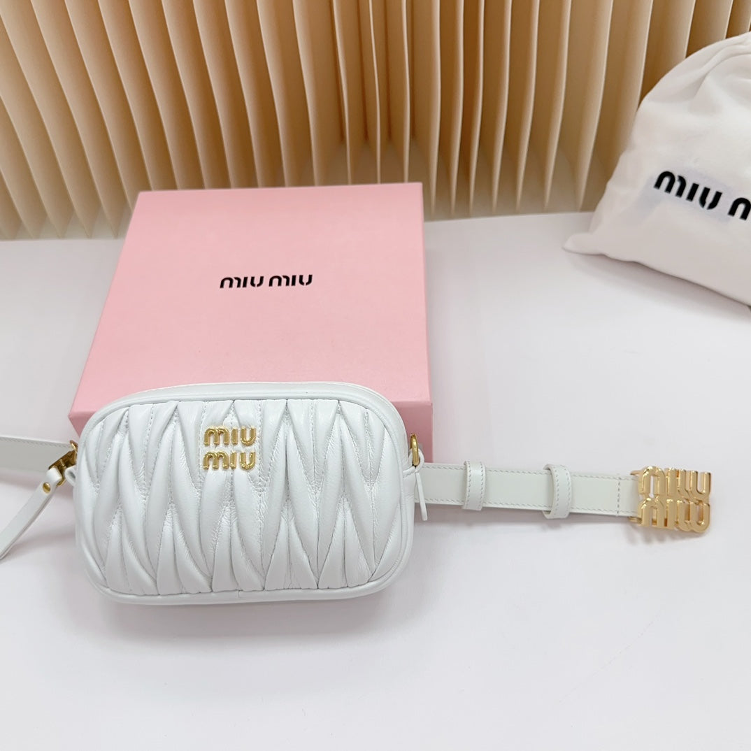Miu Miu Matelassé Leather Belt Bag