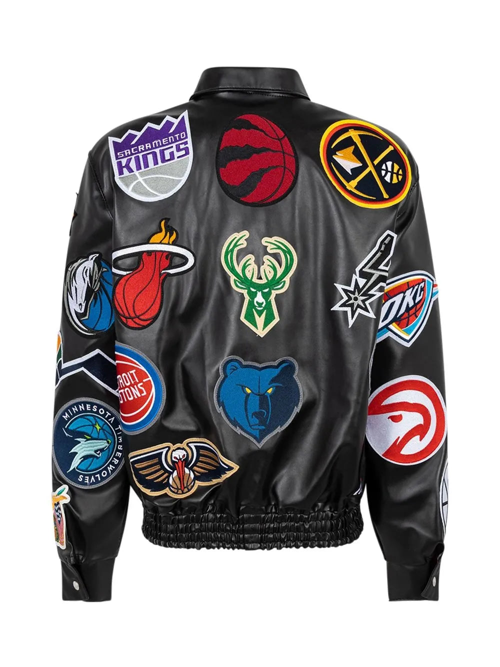 NBA Multi-Team Logo Leather Bomber Jacket