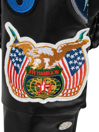 NBA Multi-Team Logo Leather Bomber Jacket