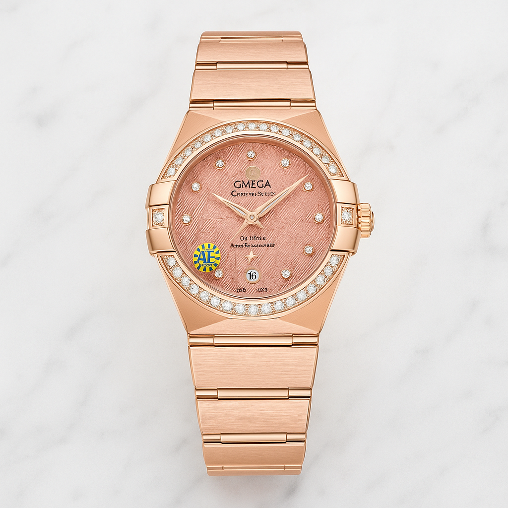 Omega Constellation Co-Axial Gold Diamond Bezel
