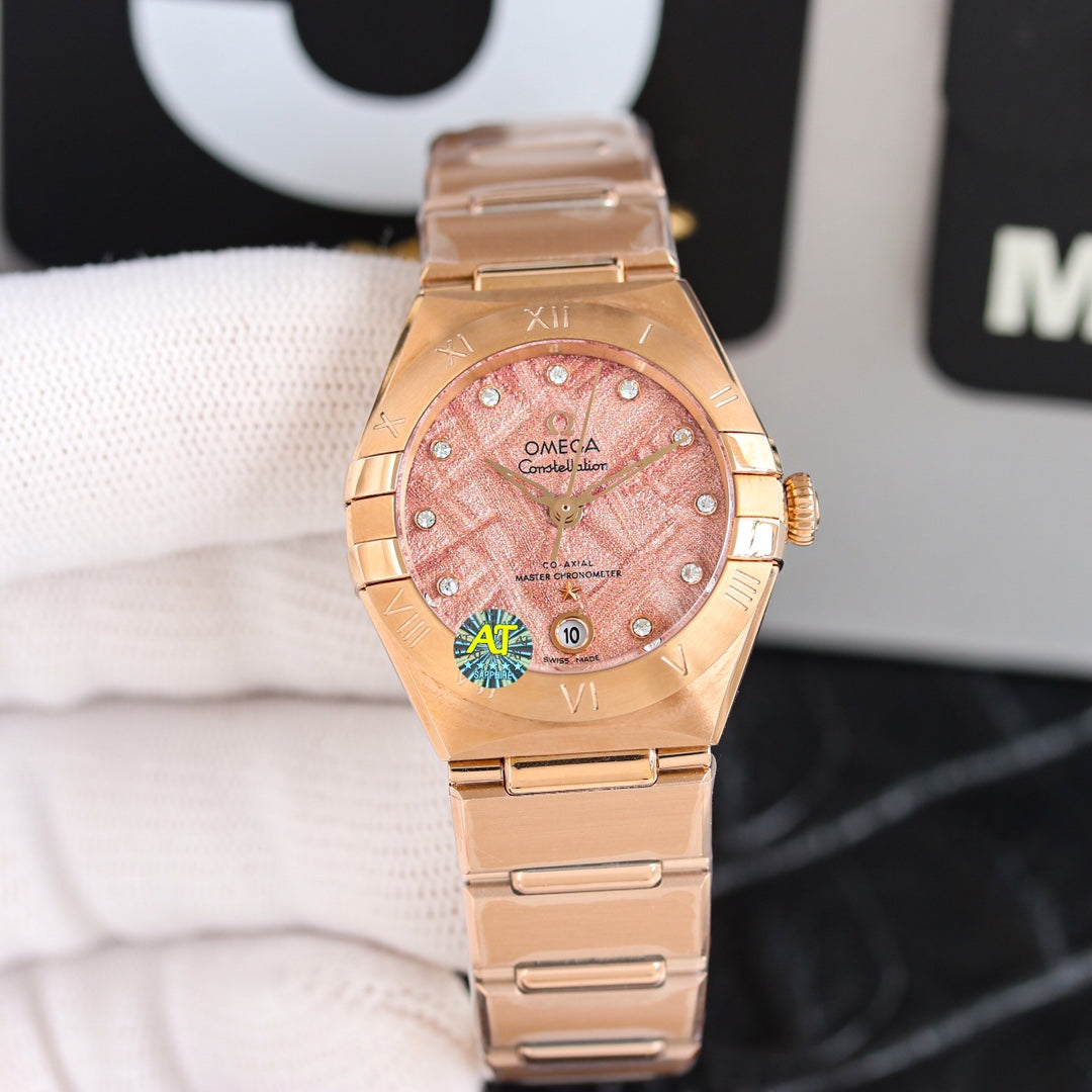 Omega Constellation Co-Axial Gold Diamond Bezel