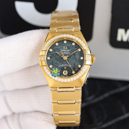 Omega Constellation Co-Axial Gold Diamond Bezel