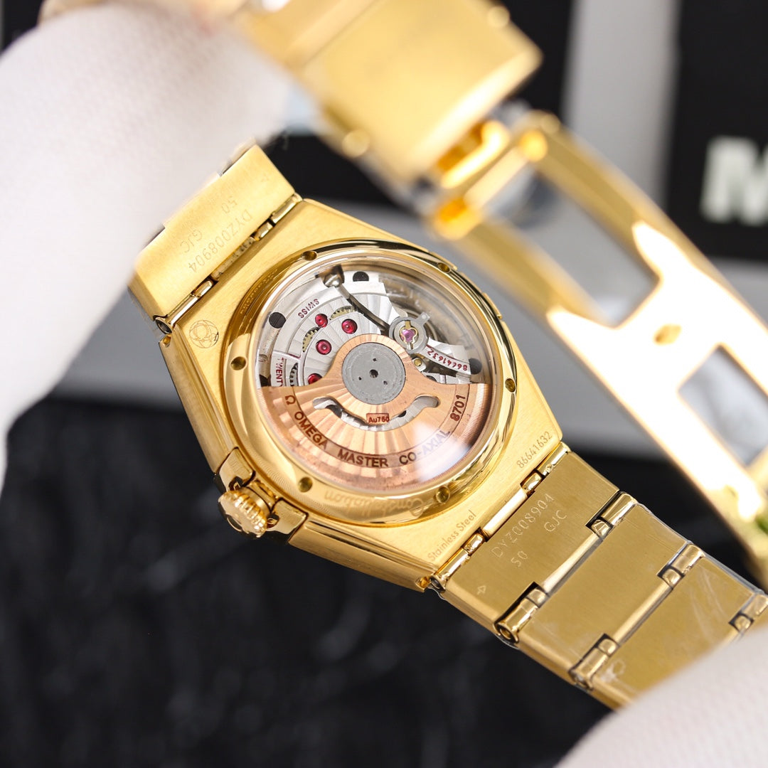 Omega Constellation Co-Axial Gold Diamond Bezel