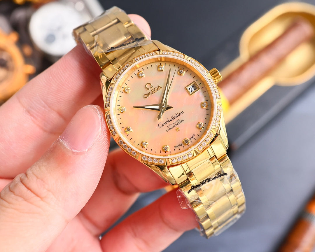 Omega Constellation Diamond Bezel