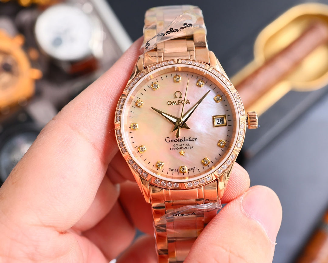 Omega Constellation Diamond Bezel