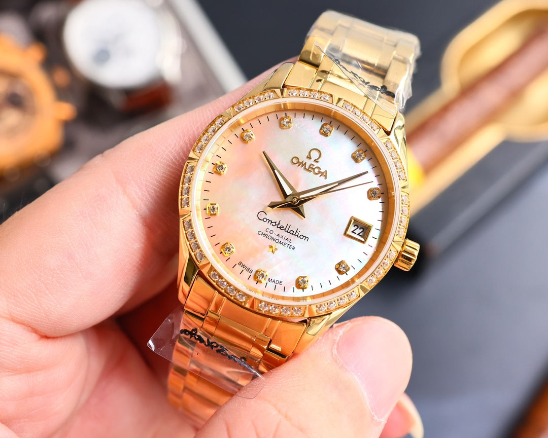 Omega Constellation Diamond Bezel