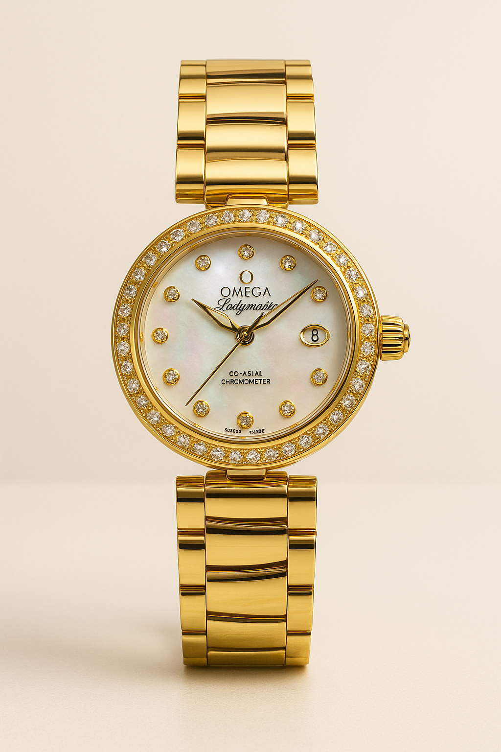 Omega De Ville Ladymatic Co-Axial Chronometer Diamond Bezel