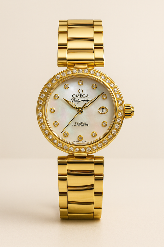 Omega De Ville Ladymatic Co-Axial Chronometer Diamond Bezel