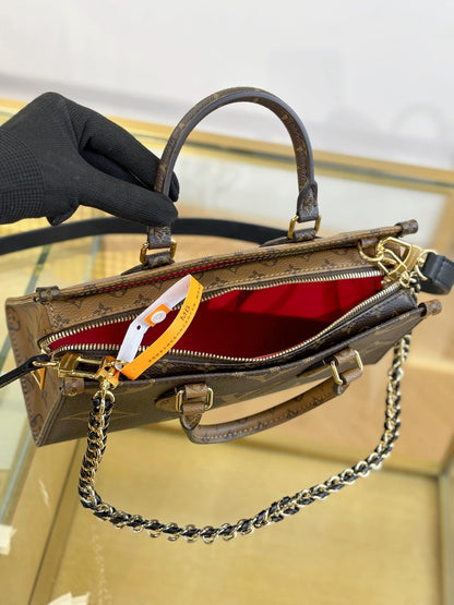 Louis Vuitton OnTheGo East West Chain Monogram Reverse Bag