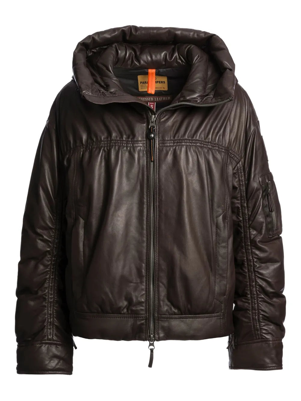 Parajumpers Down-Filled Hooded Leather Jacket
