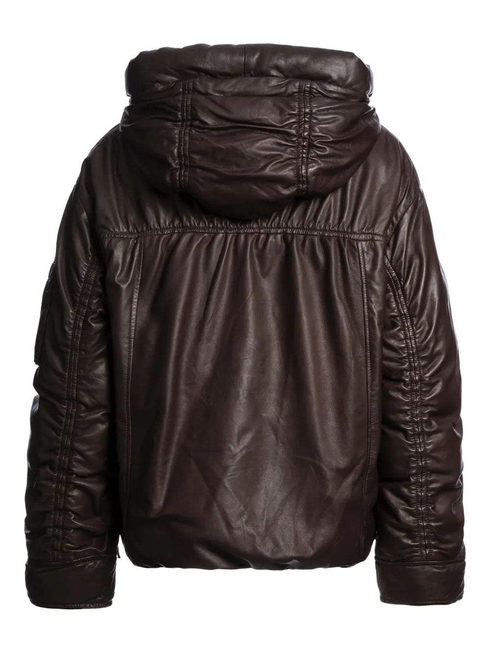 Parajumpers Down-Filled Hooded Leather Jacket