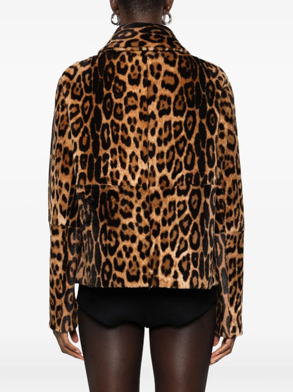 Parosh Leopard-Print Faux Fur Jacket