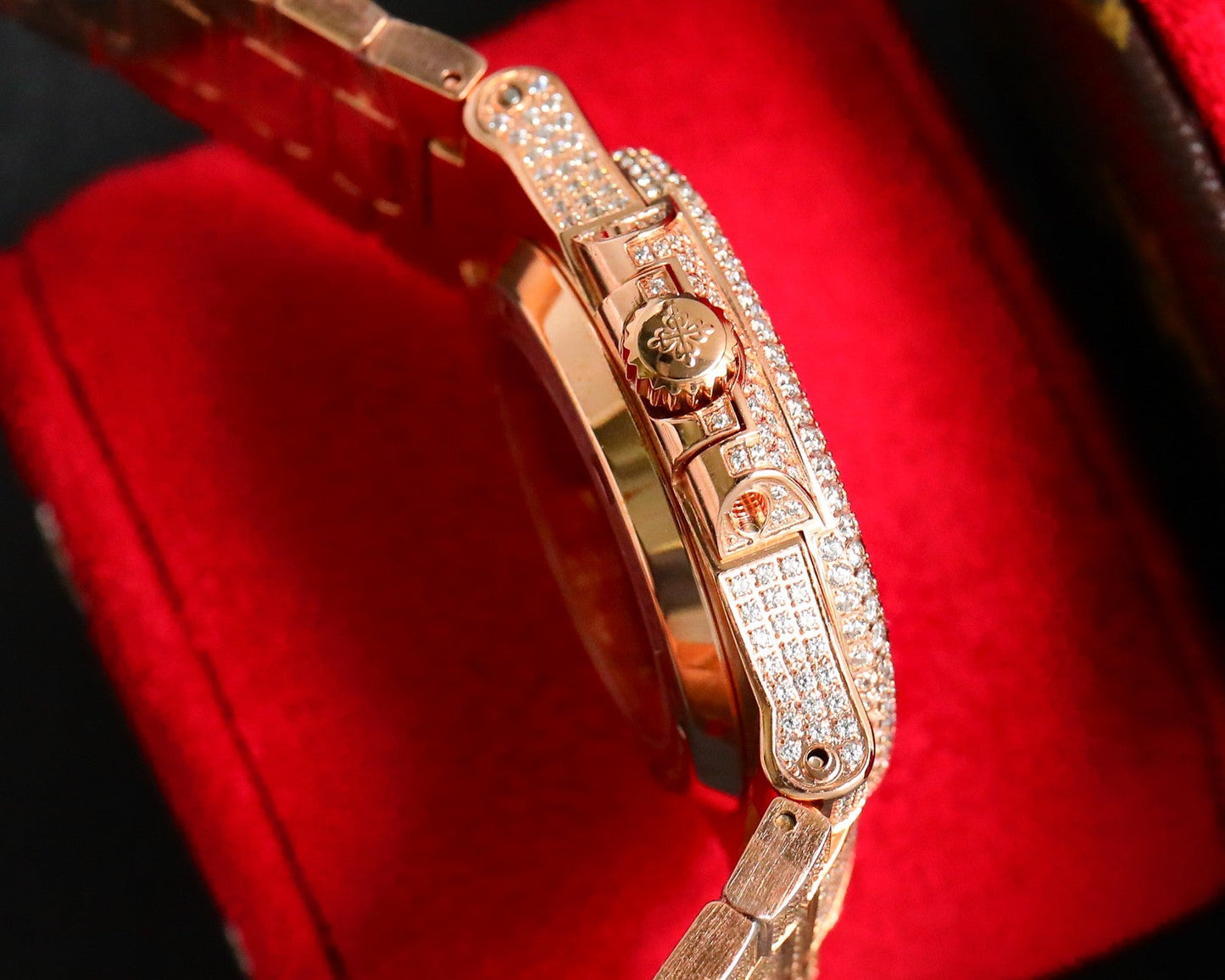 Patek Philippe Nautilus Full Diamond Arabic Dial
