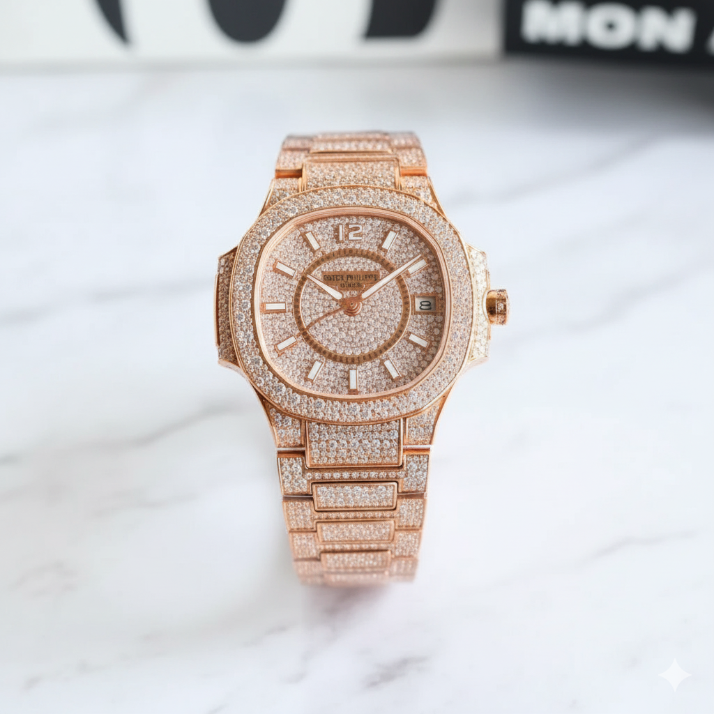 Patek Philippe Nautilus Full Pavé Diamond