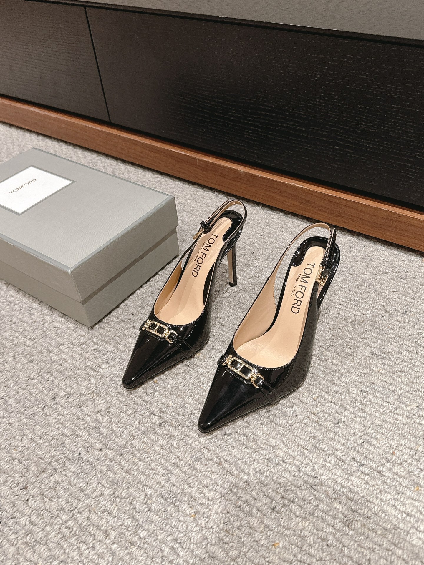 Tom Ford Patent Leather Slingback Heels