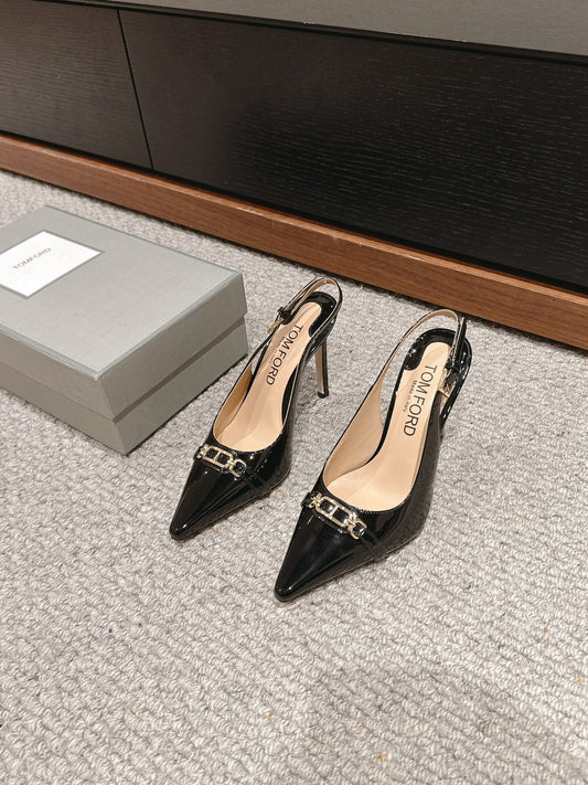 Tom Ford Patent Leather Slingback Heels