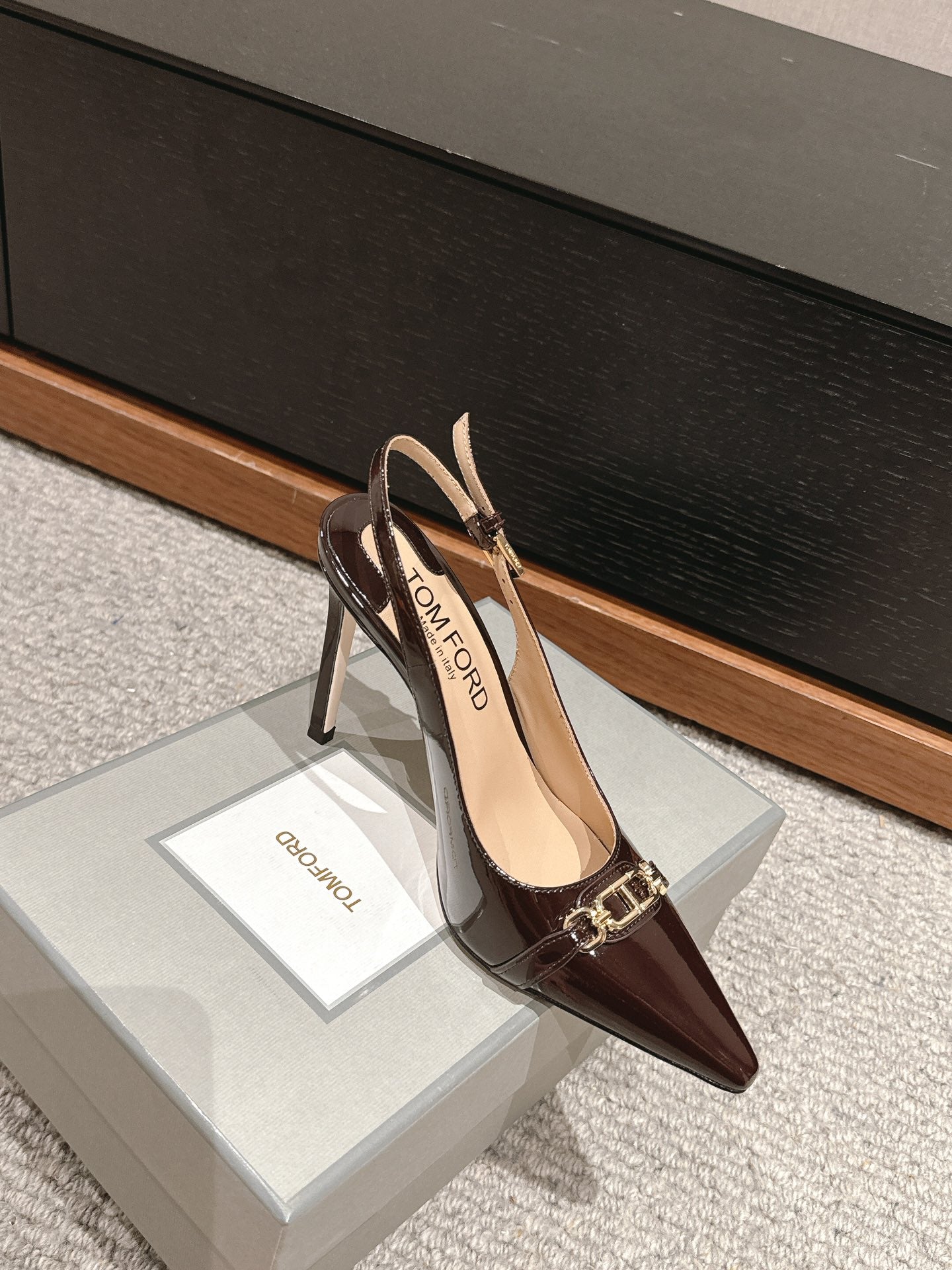 Tom Ford Patent Leather Slingback Heels