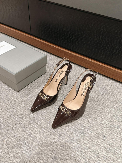 Tom Ford Patent Leather Slingback Heels