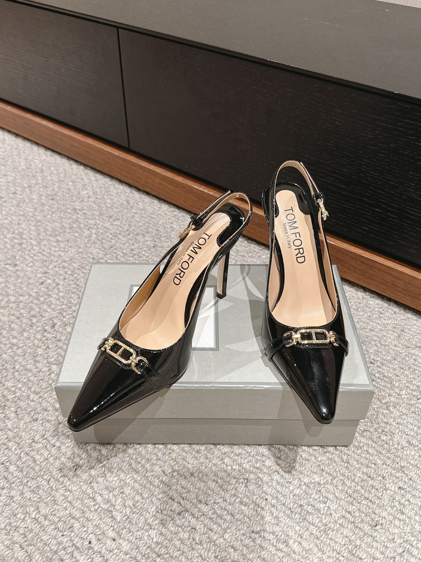 Tom Ford Patent Leather Slingback Heels