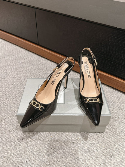 Tom Ford Patent Leather Slingback Heels