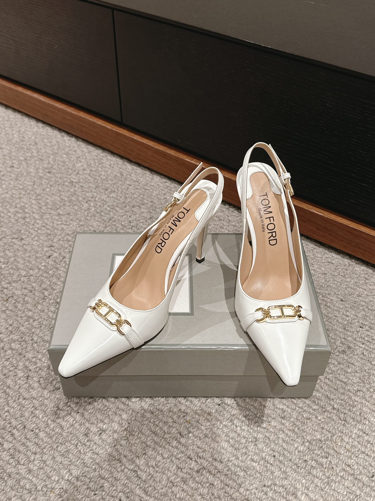 Tom Ford Patent Leather Slingback Heels