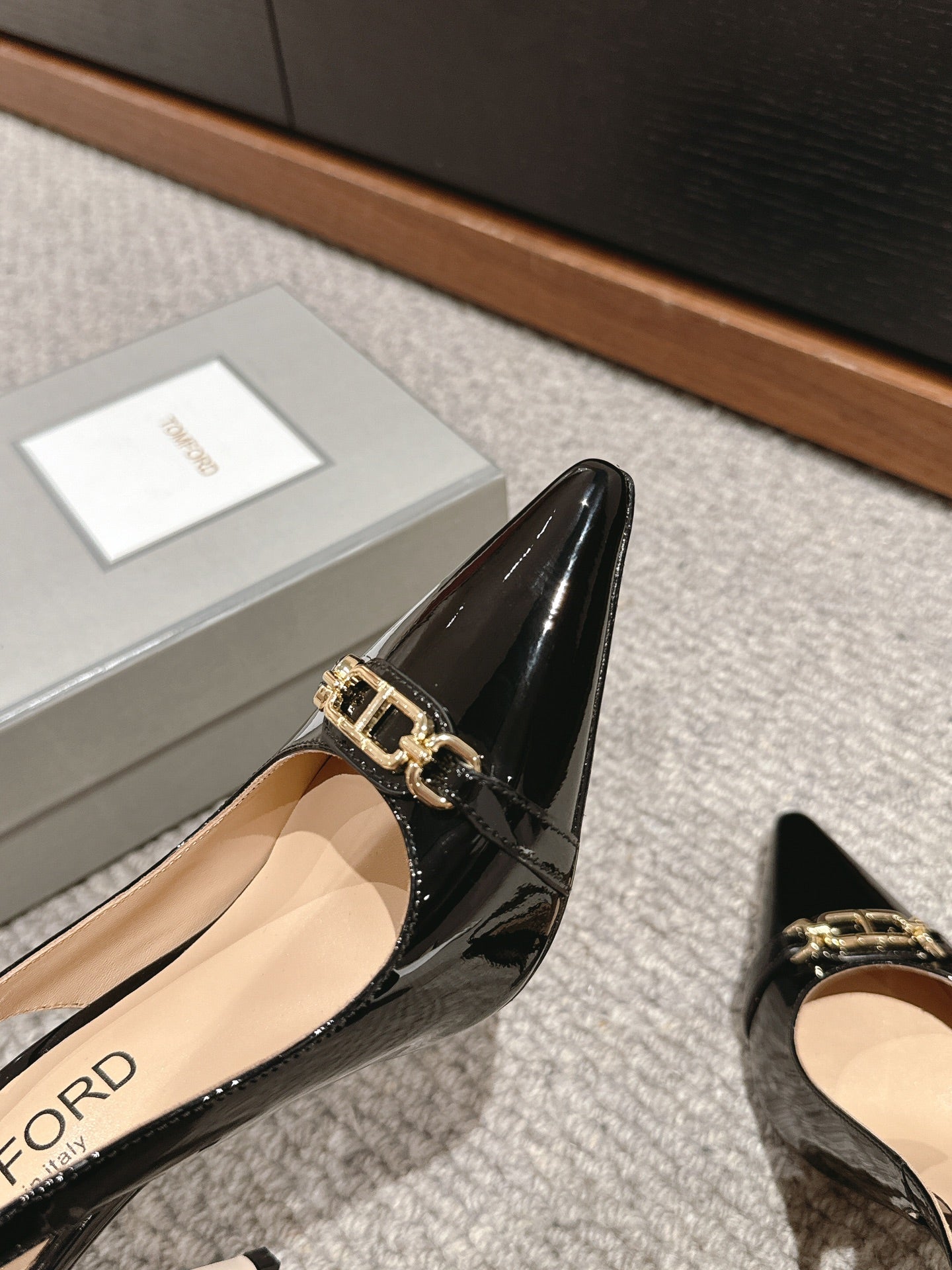 Tom Ford Patent Leather Slingback Heels