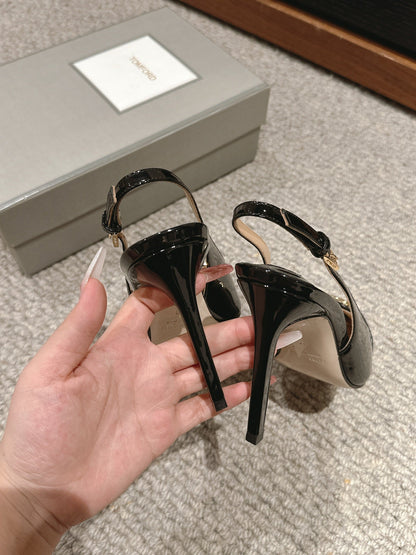Tom Ford Patent Leather Slingback Heels
