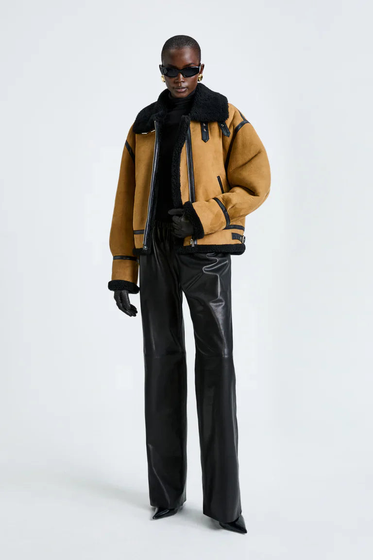 Portia Biscotti Shearling Jacket