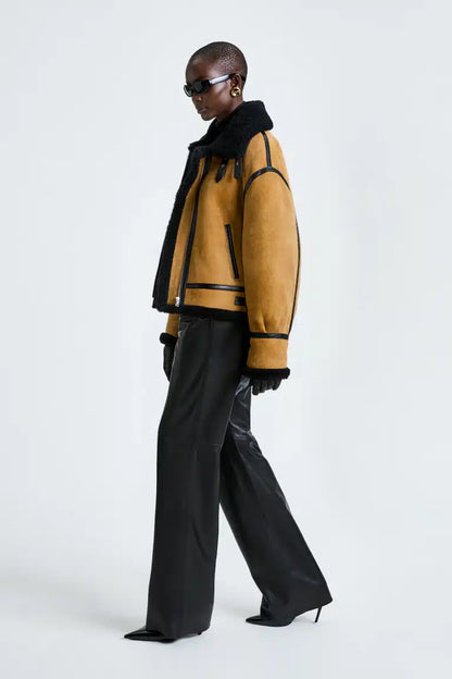 Portia Biscotti Shearling Jacket