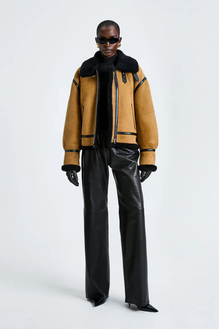 Portia Biscotti Shearling Jacket