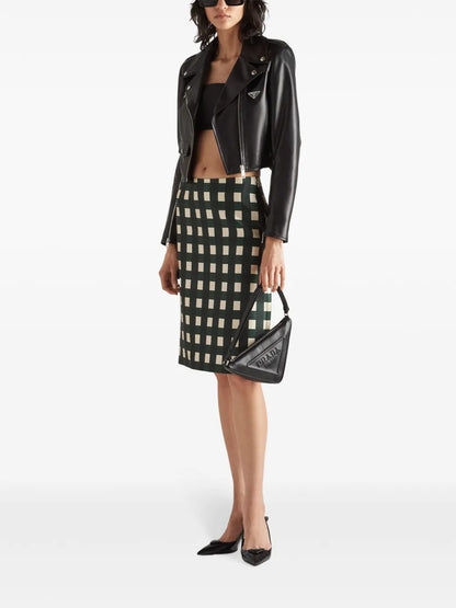 Prada Black Leather Biker Jacket