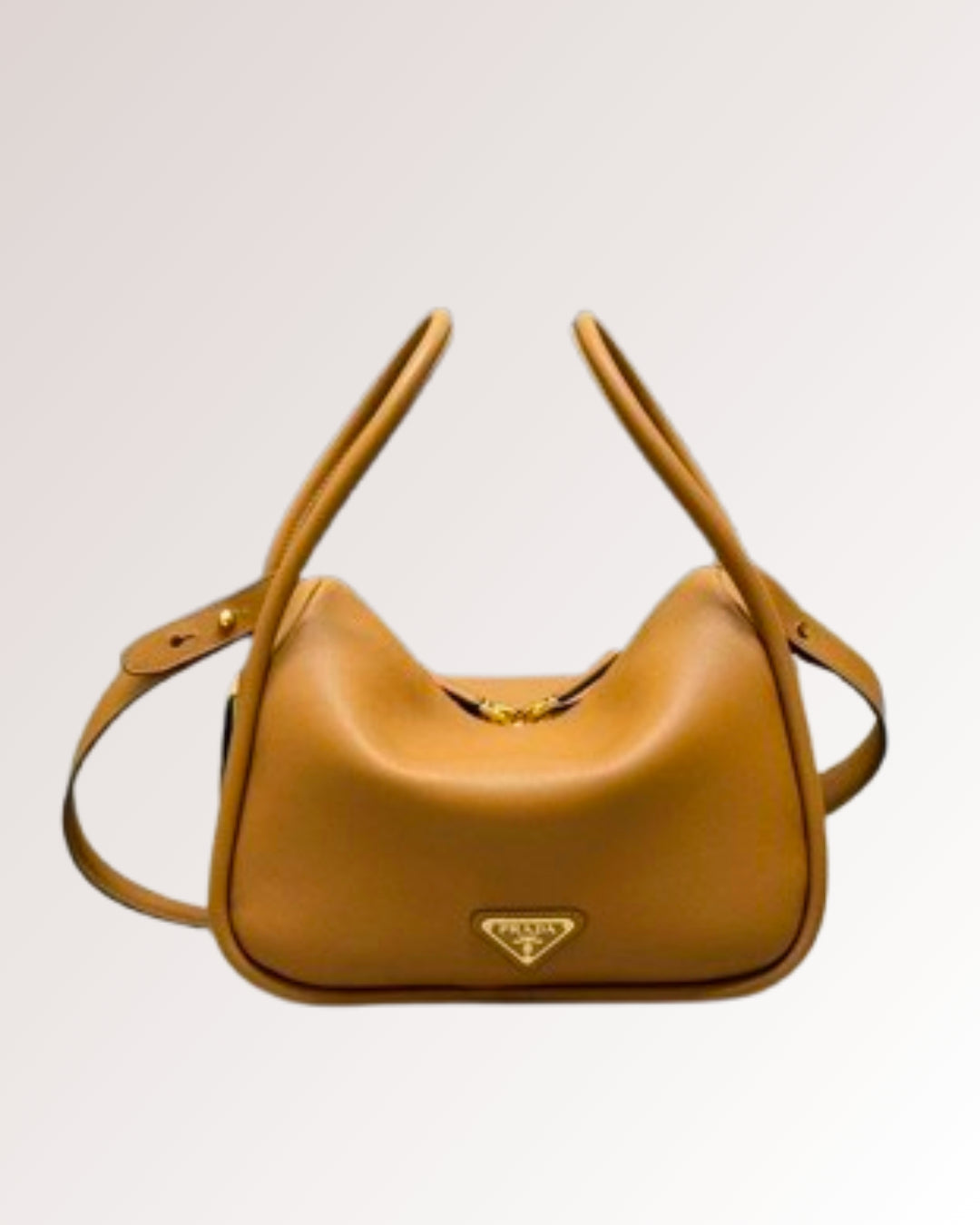 Prada Darling Leather Handbag - Caramel