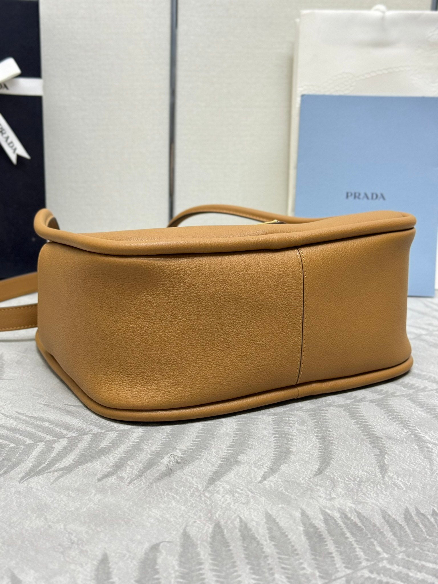 Prada Darling Leather Handbag - Caramel