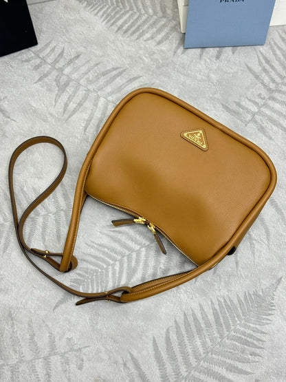 Prada Darling Leather Handbag - Caramel