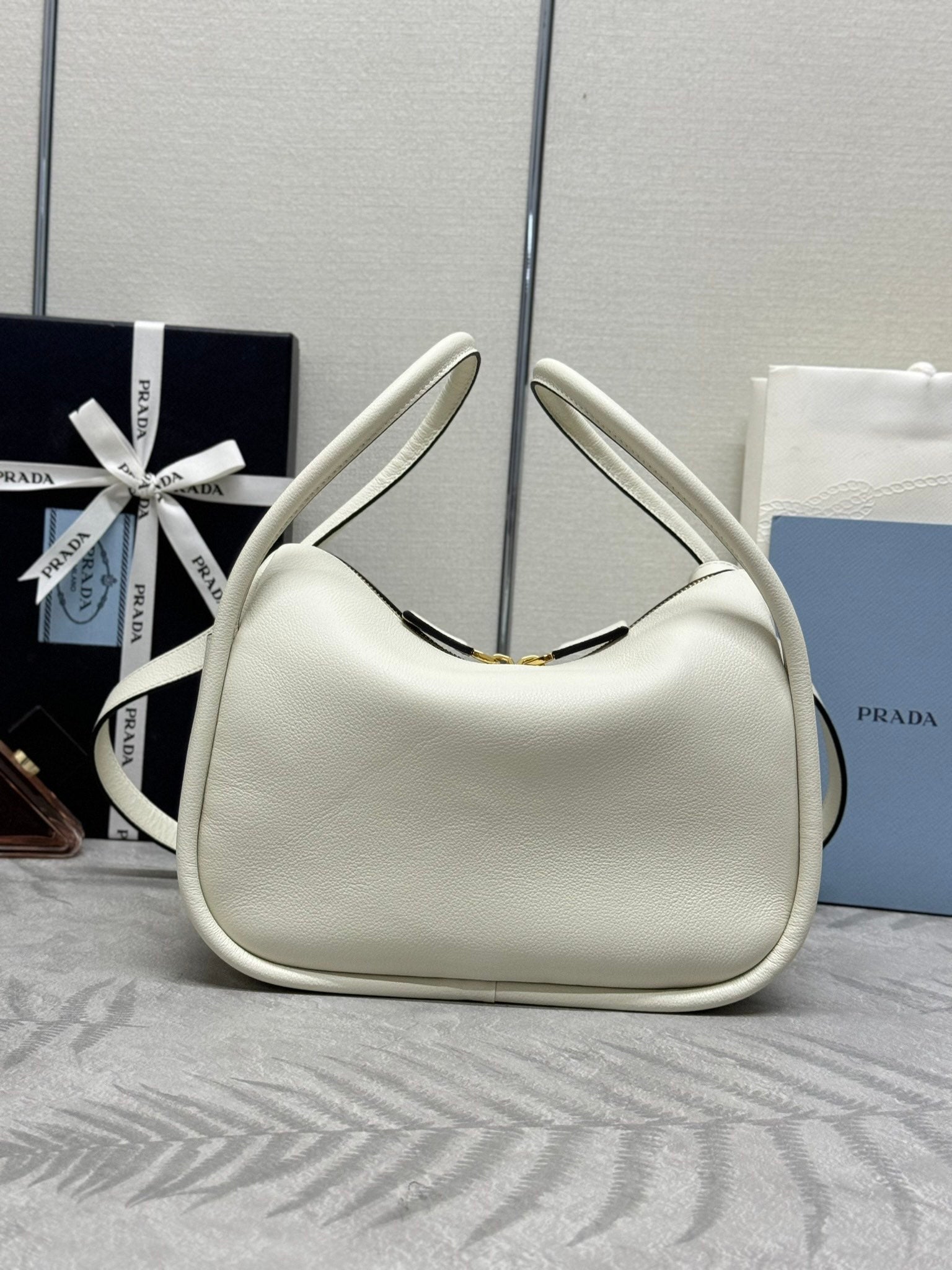 Prada Darling Leather Handbag - White