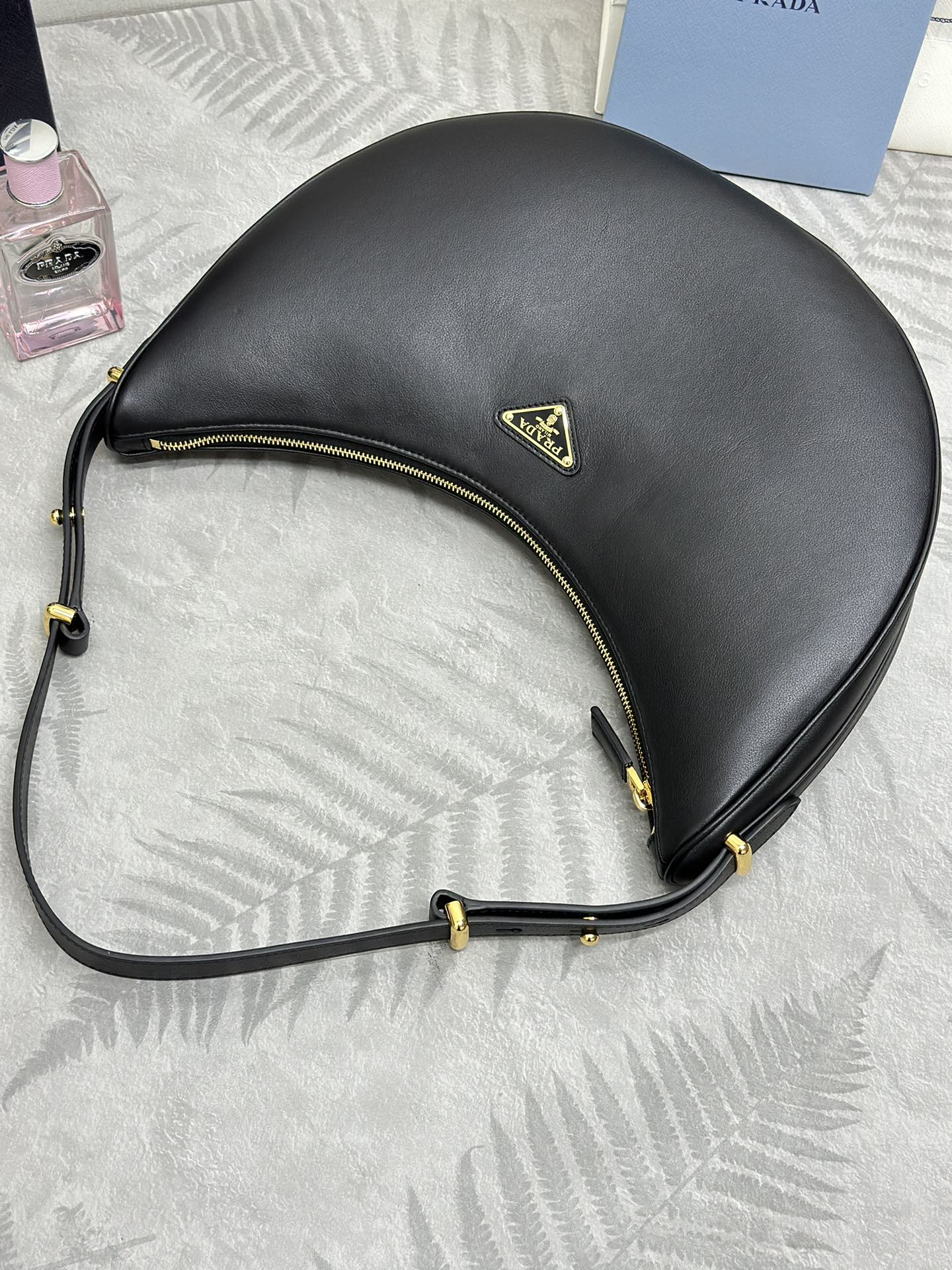 Prada Arqué Leather Shoulder Bag