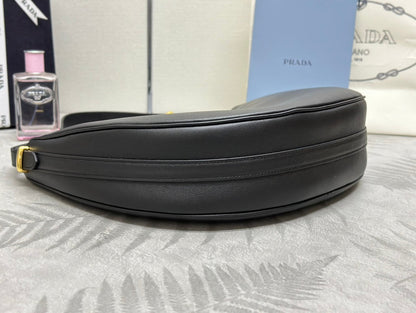 Prada Arqué Leather Shoulder Bag