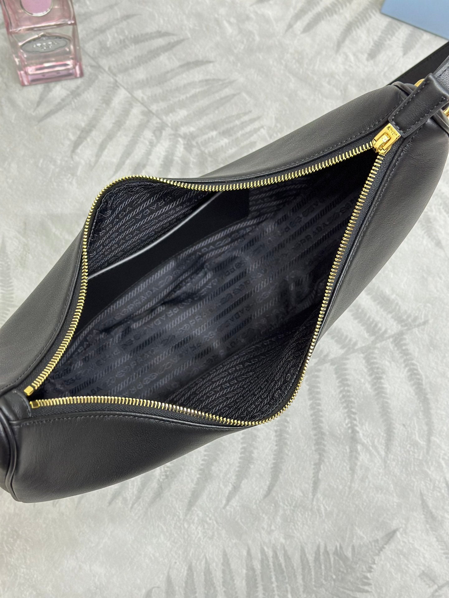 Prada Arqué Leather Shoulder Bag