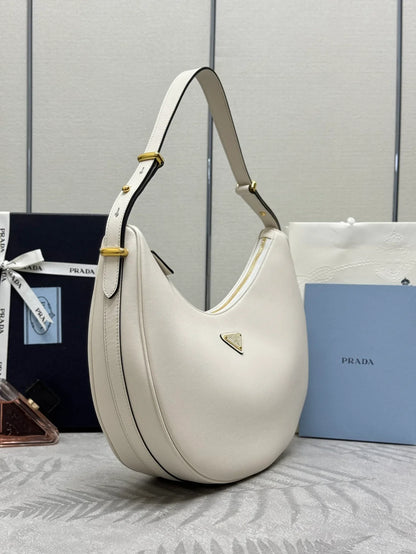 Prada Arqué Leather Shoulder Bag
