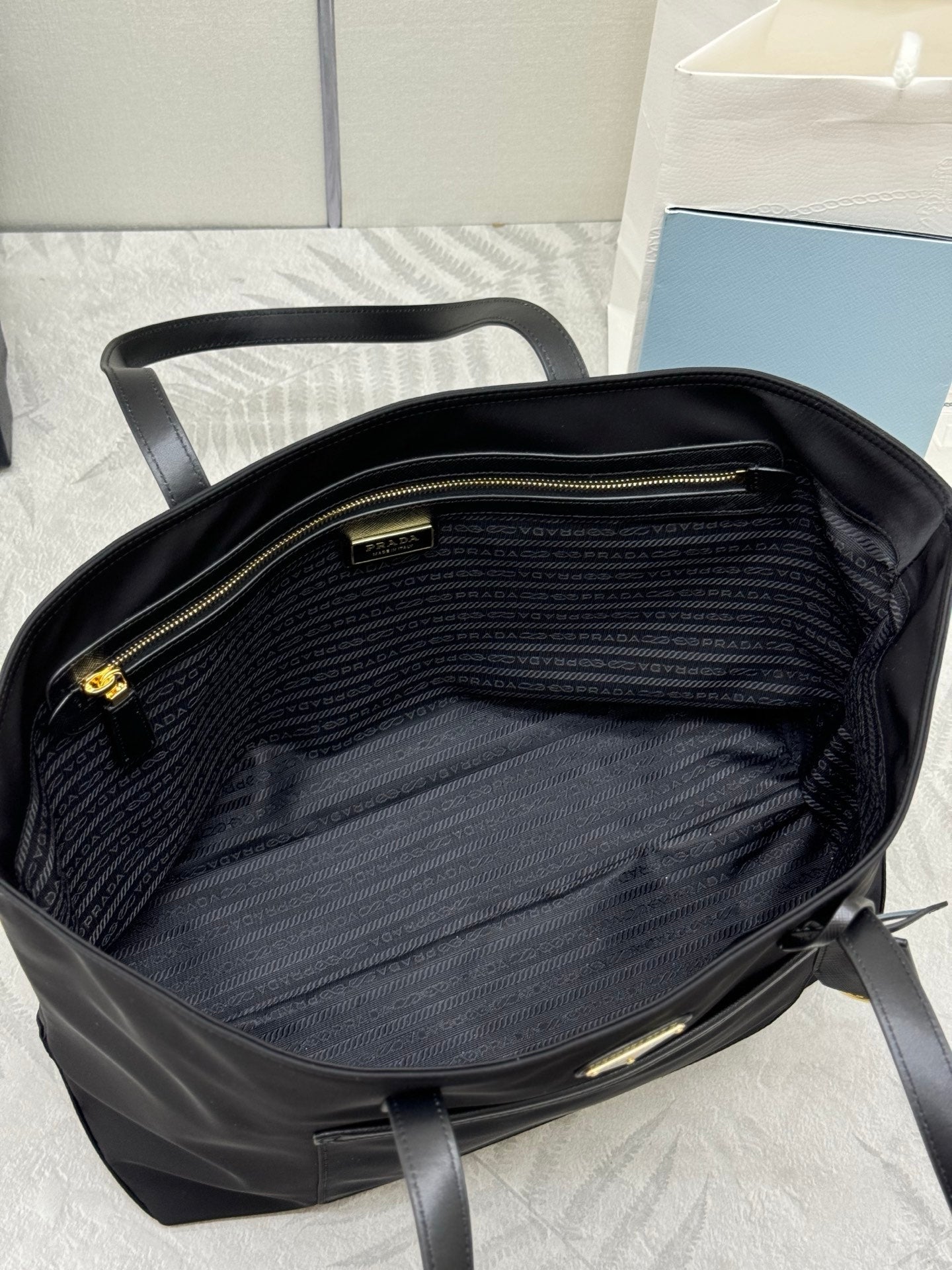 Prada Re-Edition 1978 Re-Nylon and Saffiano Leather Tote Bag - Black